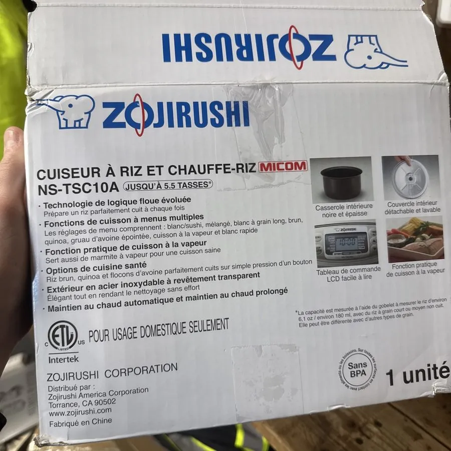 Рисоварка Zojirushi 5.5 Cup Micom Rice Cooker and Warmer Stainless Gray NS-TSC10 — фото лота 2