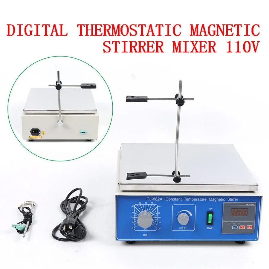 Магнитная мешалка Magnetic Stirrer 0-1250RPM Lab Mixer 10000 ml With Heat Stir P — фото лота 2