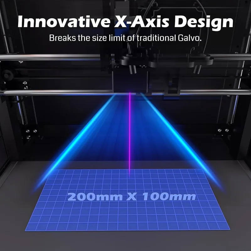 Лазерный гравёр Genmitsu Kintix 10W Galvo Laser Engraver 90000mm/min Fast Metal  — фото лота 2