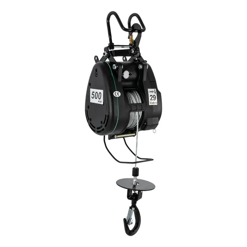 Таль Portable Electric Hoist Winch 500 kg/1102 lbs with 29 m/95.14ft Lifting Hei — фото лота 3