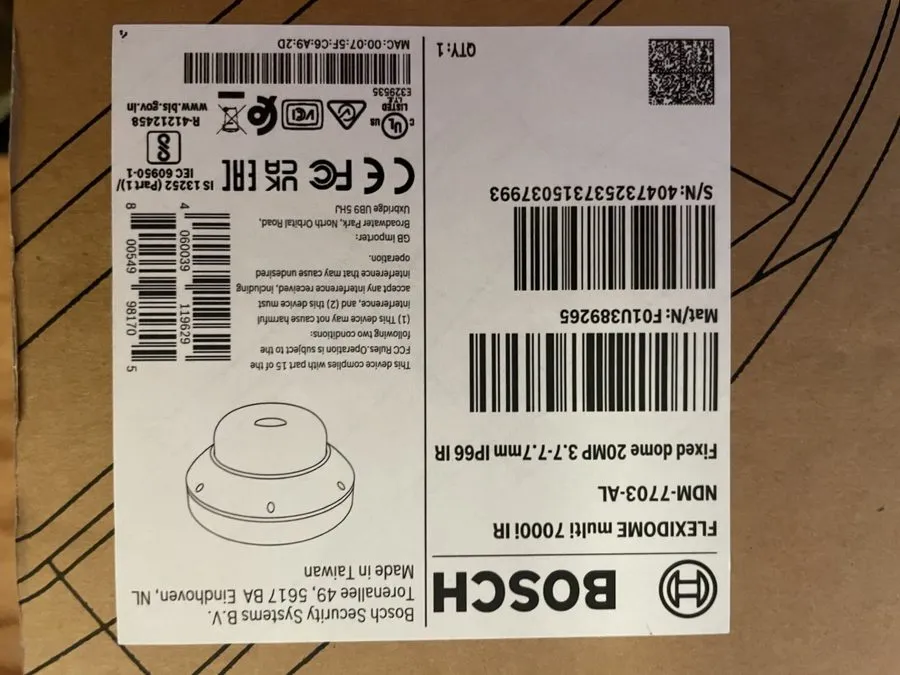 Камера Bosch NDM-7703-AL FLEXIDOME Multi 7000i IR 20MP IP66 Multi-Sensor Camera