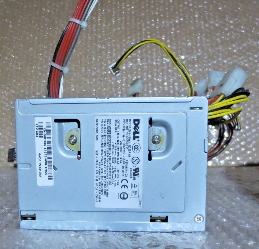 Блок питания DELL POWEREDGE SC430 SC440 N305P-04 100-120V 305W POWER SUPPLY UF34
