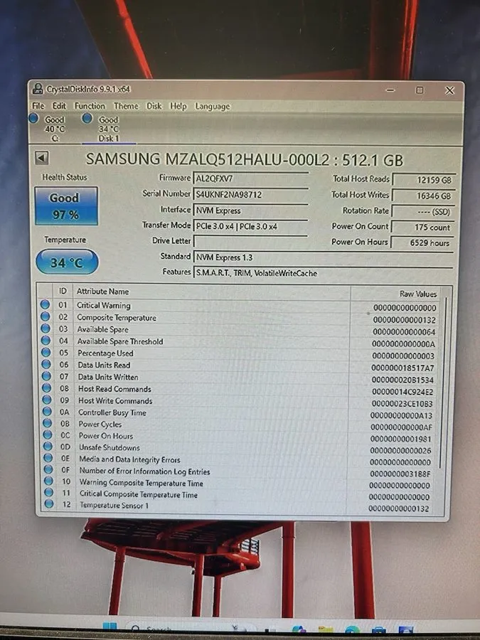 SSD-накопитель Samsung PM991 512GB SSD M.2 NVME 2242 MZALQ512HALU-000L2 MZ-ALQ51 — фото лота 1