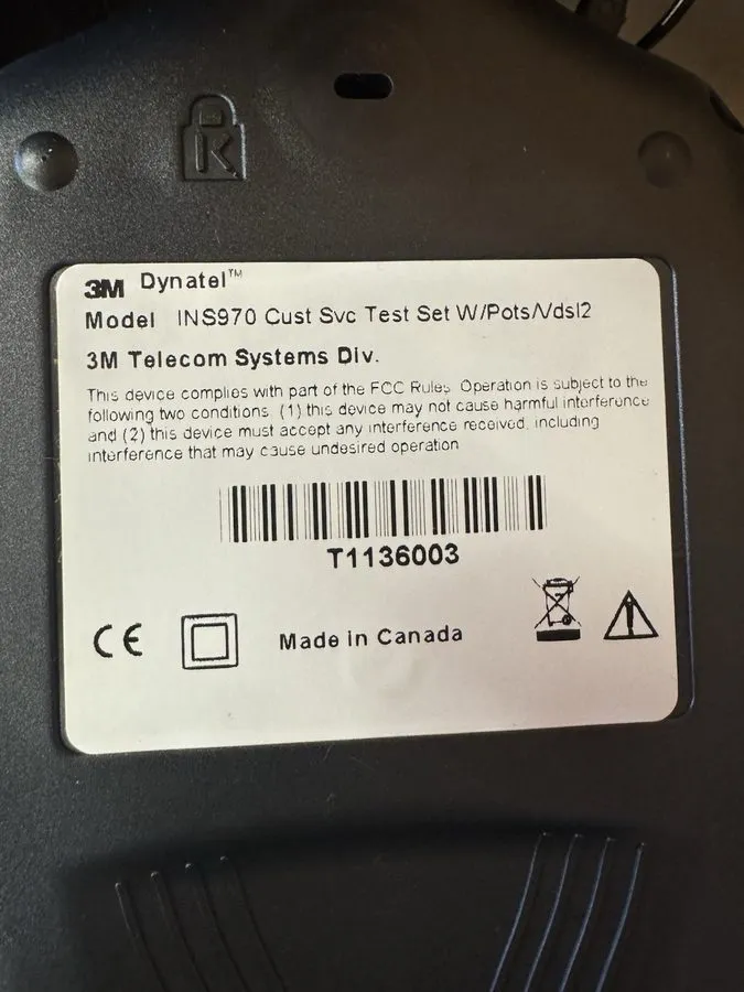 Трассоискатель 3M DYNATEL TRIPLE PLAY CUSTOMER SERVICE TEST SET INS970 *MISSING  — фото лота 2