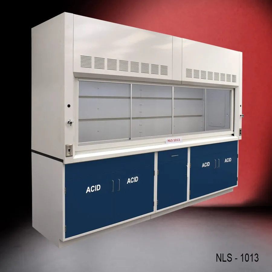 Вытяжной шкаф Laboratory 10 ft Fume Hood w/ ACID Storage Cabinets / Dual Sash / 