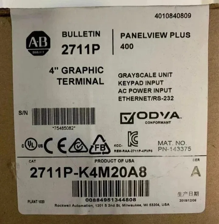 Панель оператора Allen-Bradley 2711P-K4M20A8 SER A PanelView Plus 400 Graphic Te