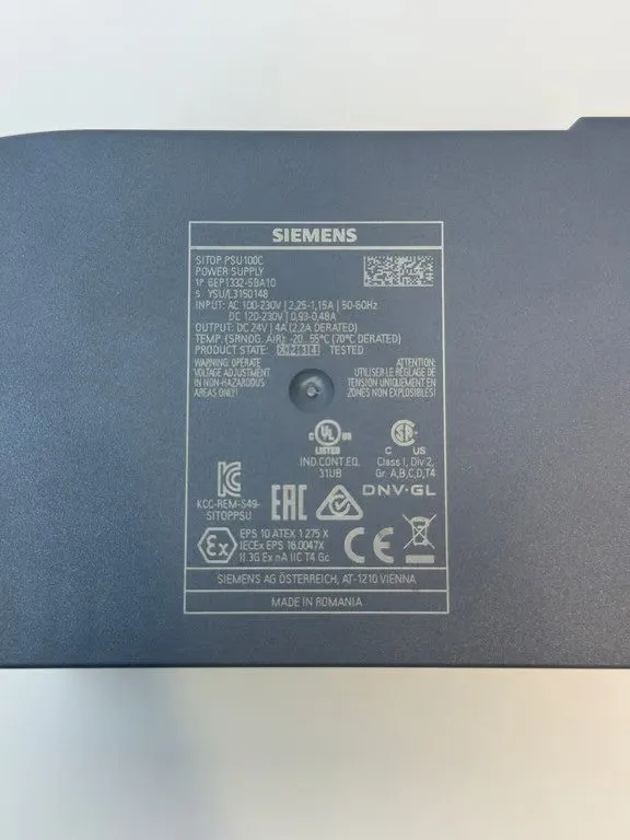 Блок питания Siemens 6EP1332-5BA10 SITOP PSU100C 24VDC 4A DIN Rail Power Supply — фото лота 2