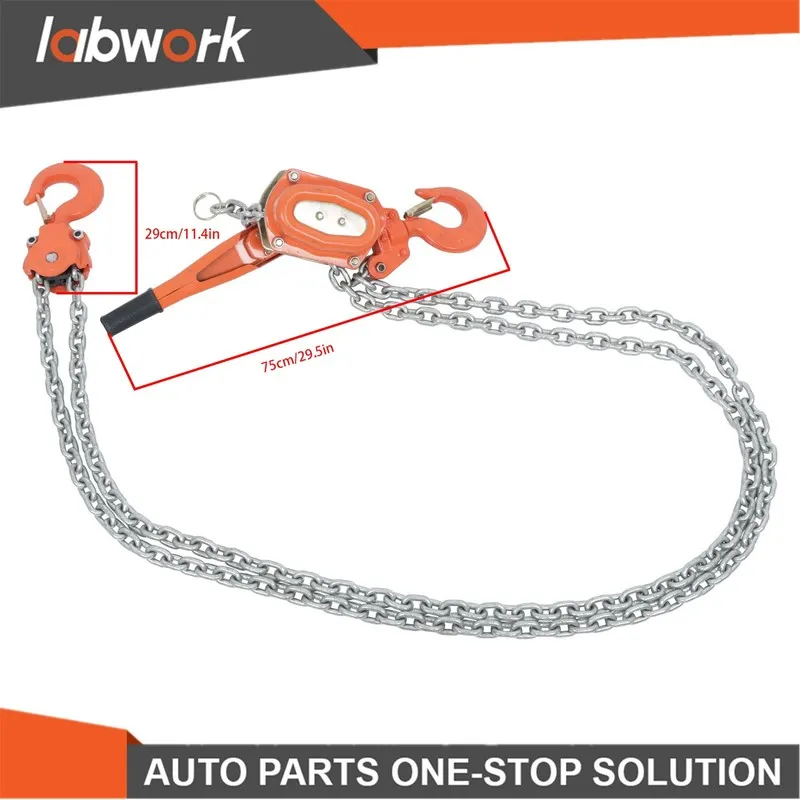 Таль 10FT Lifter Block Chain Hoist G80 Alloy Steel Ratchet Hoist 13200lb Capacit