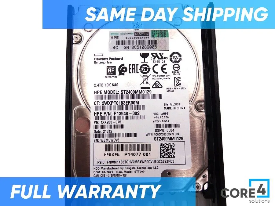 Жёсткий диск R0Q57A HPE MSA 2.4TB SAS 12G ENTERPRISE 10K SFF (2.5IN) M2 HDD P132