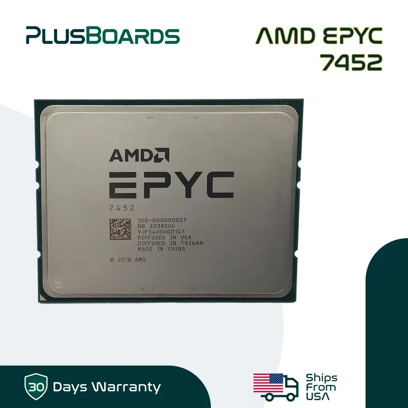 Процессор AMD EPYC 7452 32 cores 64 threads 2.35GHz up to 3.35GHz 155w cpu proce