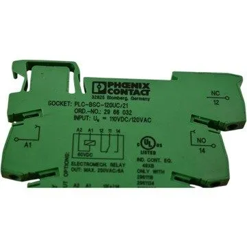 Колодка реле 3pk Phoenix Contact 120V SPDT DIN Relay Socket PLC-BSC-120UC/21