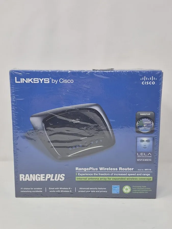 Маршрутизатор Cisco Linksys WRT110 RangePlus Wireless G 4-Port 2.4GHz Router