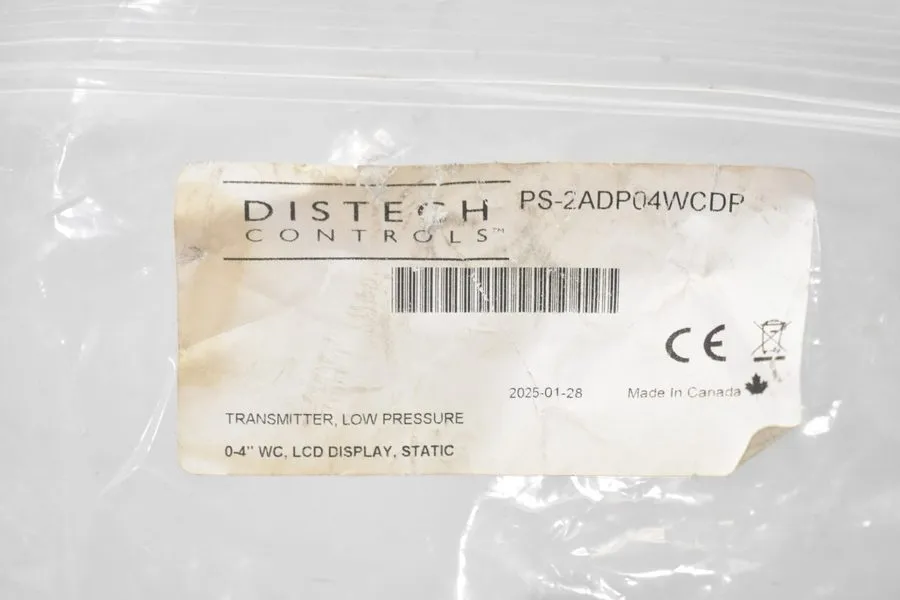 Датчик давления Distech Controls PS-2ADP04WCDP Differential Low Pressure Transmi — фото лота 2