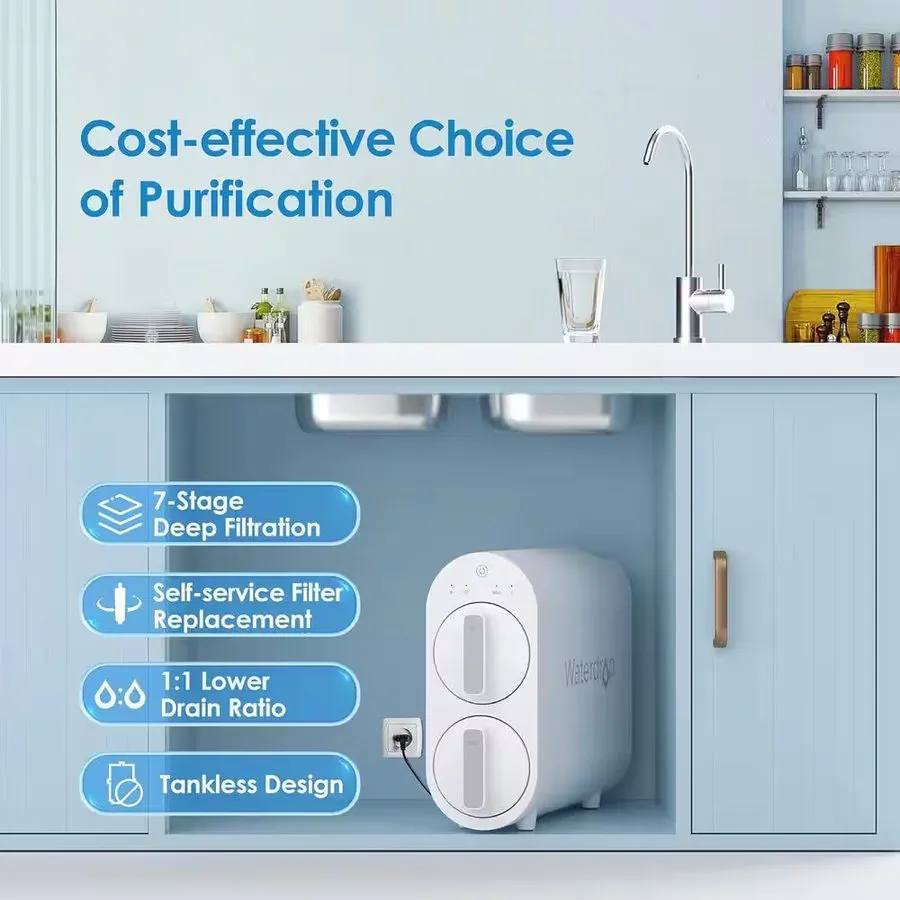 Насос WATER WQA CERTIFIED 7-STAGE REVERSE OSMOSIS DRINKING WATER FILTER SYSTEM A