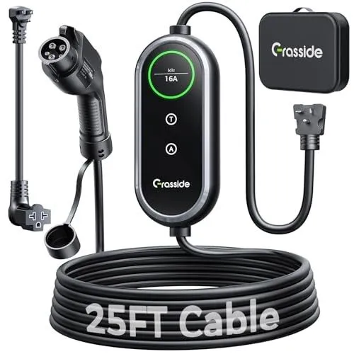 Аккумулятор 2026 Upgraded Level 1&2 Portable EV Charger, 8-16Amp Adjustable Curr