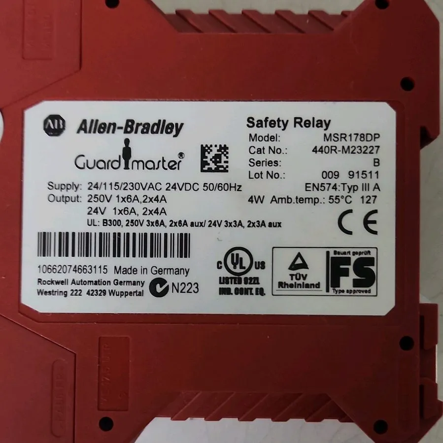 Реле безопасности Allen Bradley MSR178DP GuardMaster Safety Relay — фото лота 1