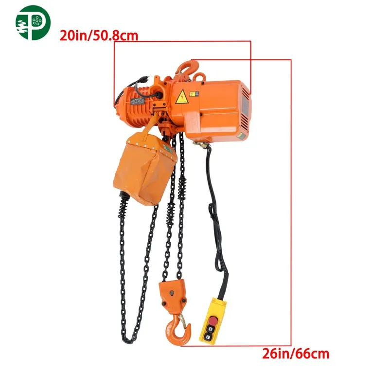 Таль 110V 2200LBS/1 Ton Electric Chain Hoist Single Phase Hoist Crane 10FT Chain