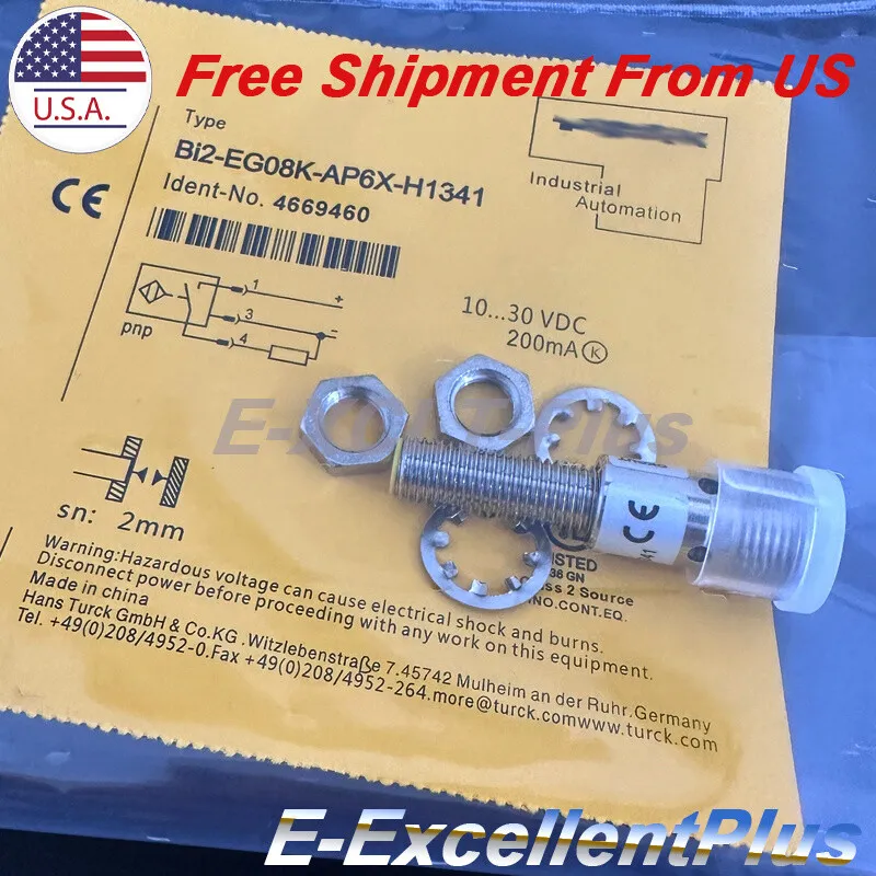 Датчик приближения Turck BI2-EG08K-AP6X-H1341 Inductive Proximity Sensor, 2mm, 1