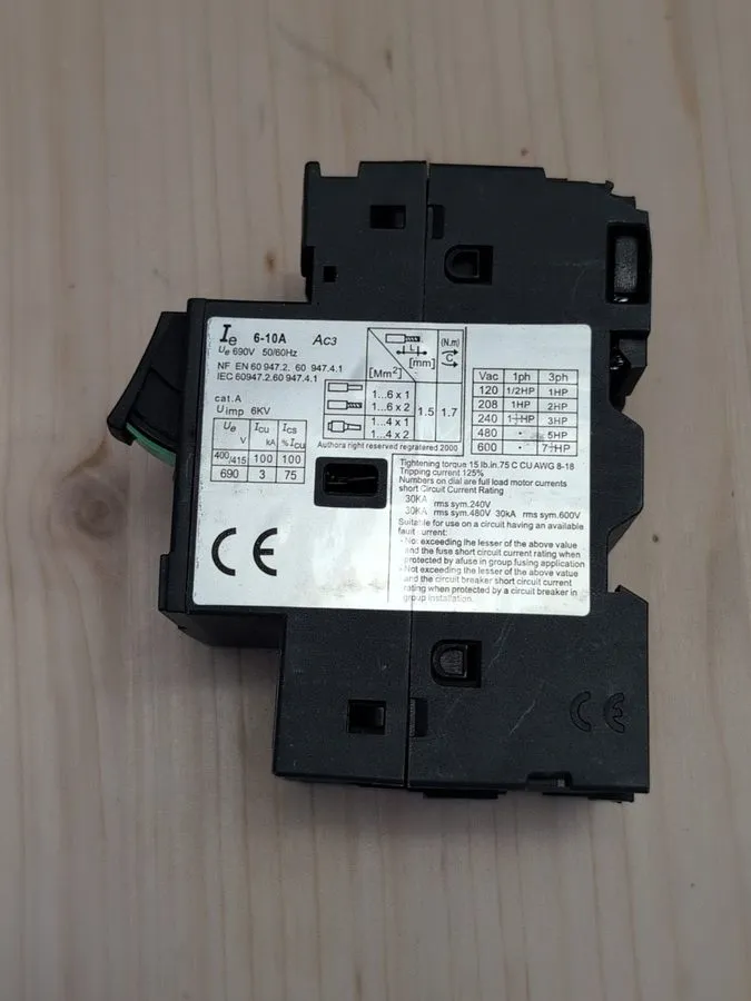Автоматический выключатель Telemecanique GV2ME14 TeSys Motor Circuit Breaker 6-1 — фото лота 1