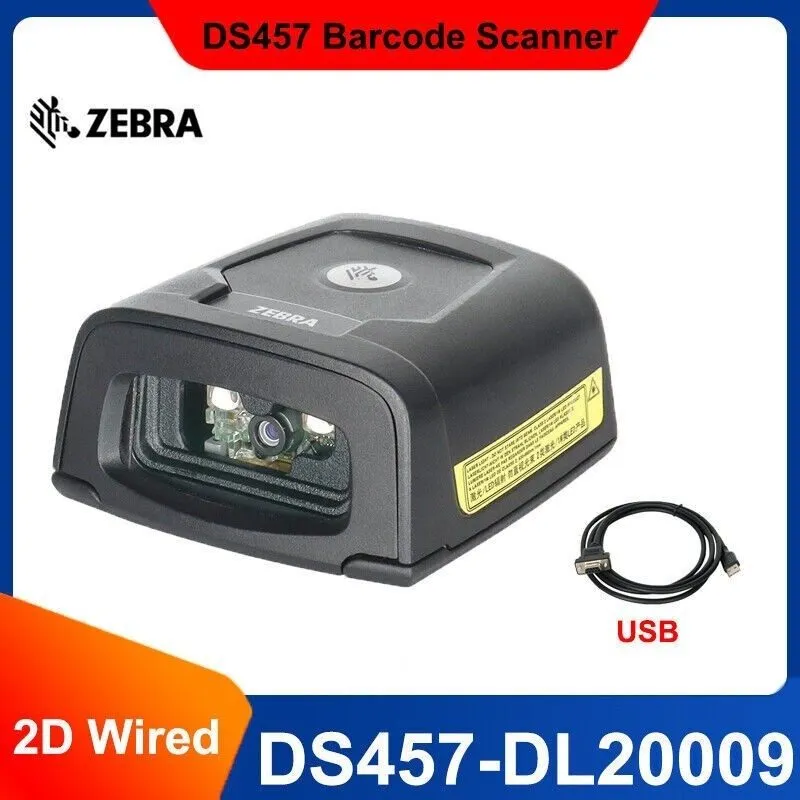 Сканер штрих-кода Zebra DS457-DL20009 USB Cable Desktop Fixed Mount 1/2D Imager 