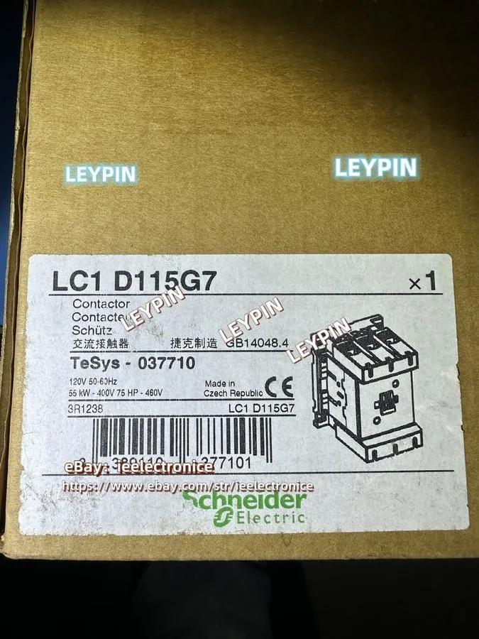 Контактор 1x Schneider Electric LC1D115G7 55kW 75HP TeSys Contactor