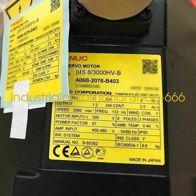 Серводвигатель FANUC A06B-2076-B403 AC servo motor