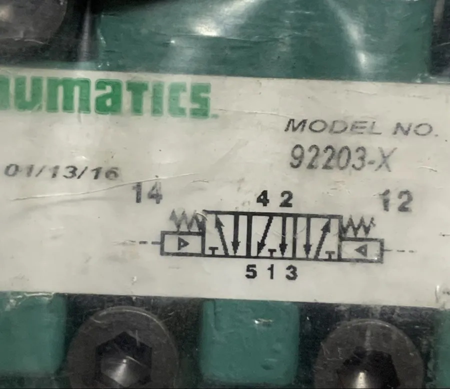 Электромагнитный клапан Numatics 92203-X Solenoid Valve Air Pneumatic Manifold C — фото лота 1