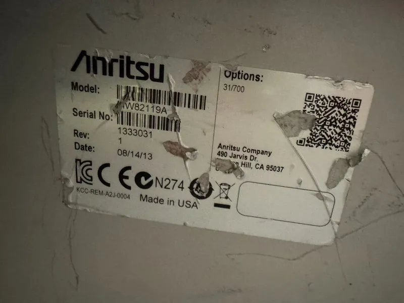 Анализатор Anritsu MW82119A PIM Master PIM Analyzer LTE 700 Opt 700 W/ Case, Sta — фото лота 4