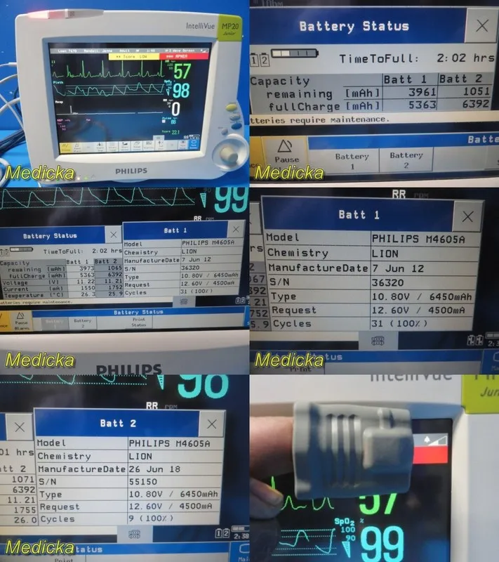 Монитор пациента Philips IntelliVue MP30 Touch Patient Monitor w/ M3001A & M3015
