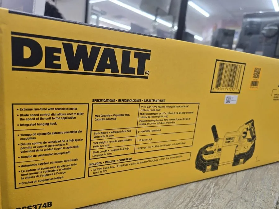 Оборудование ЧПУ DeWALT DCS374B 20V MAX XR® Cordless Brushless Deep Cut Band Saw — фото лота 2