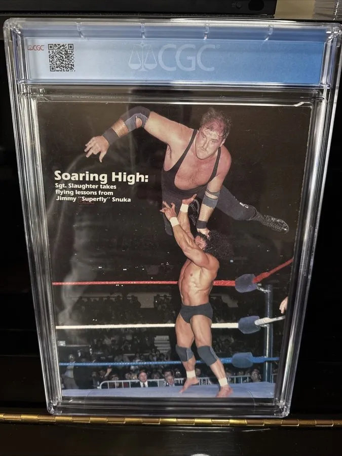 Лабораторный прибор CGC 9.4 WWF Program-Iron Sheik vs Hulk Hogan-Madison Square — фото лота 1