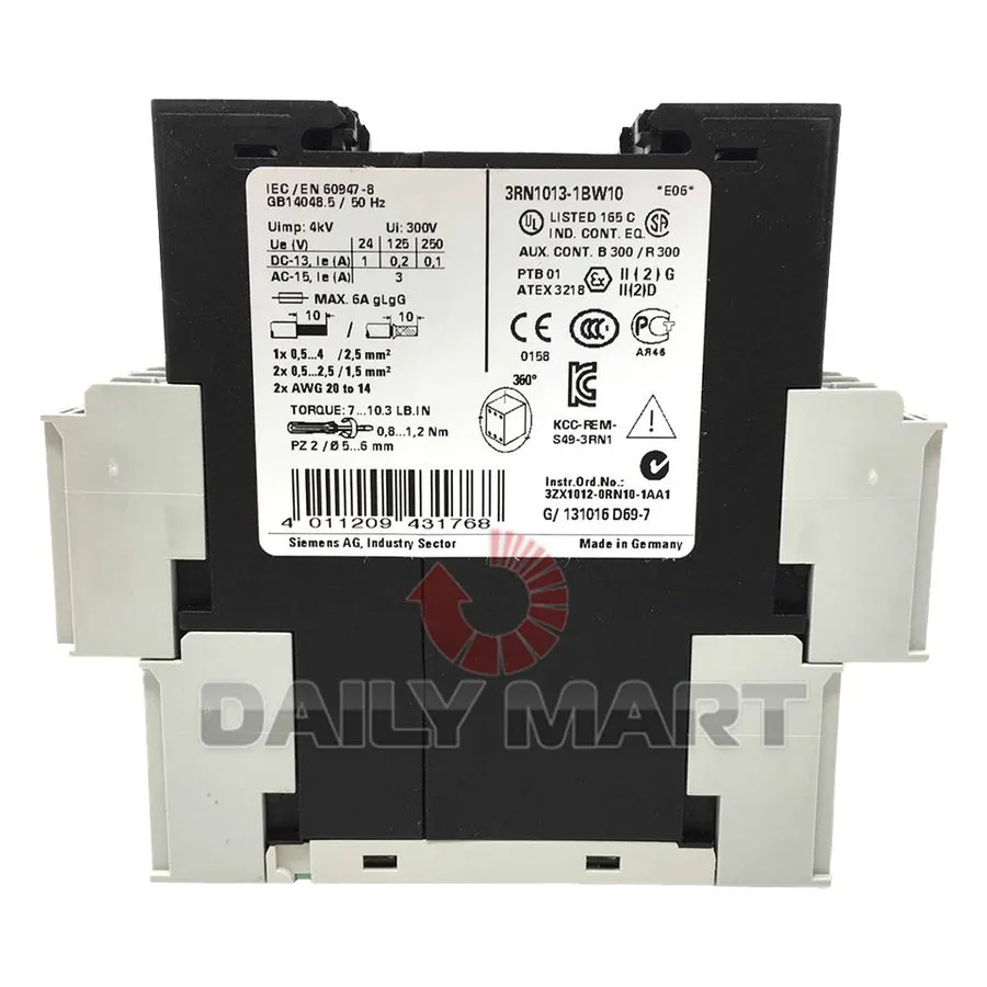 Реле защиты SIEMENS 3RN1013-1BW10 Motor Protection Relay