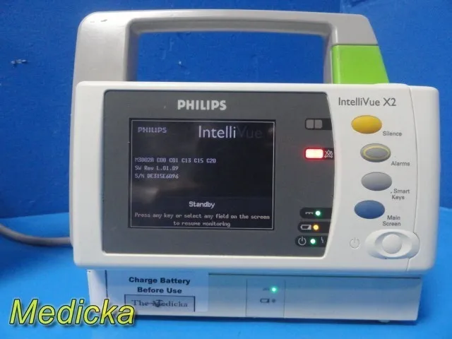 Монитор пациента 2016 Philips IntelliVue MX700 Anesthesia Monitor W/ X2 & M3012A