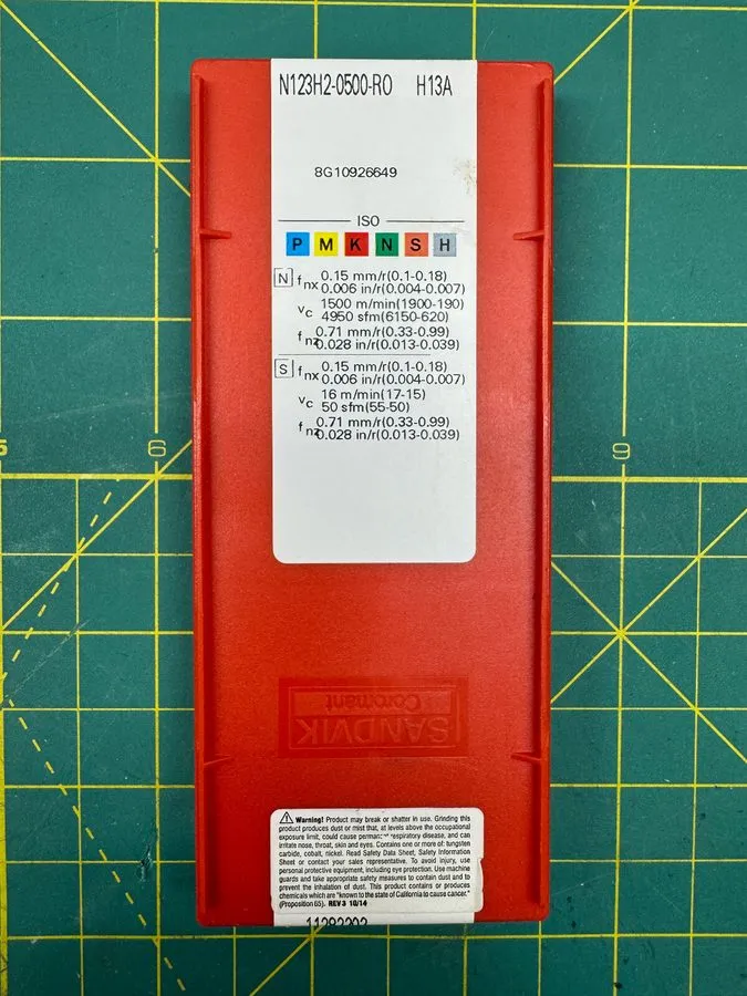 Режущий инструмент N123H2-0500-RO 1125 8510995126 SANDVIK Insert