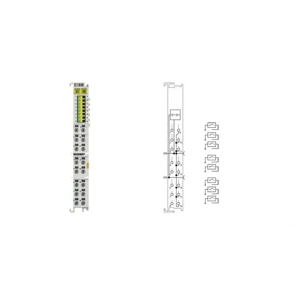 Модуль ввода-вывода EL1808 Beckhoff EtherCAT Digital Input Terminal, 24VDC, 8DI,