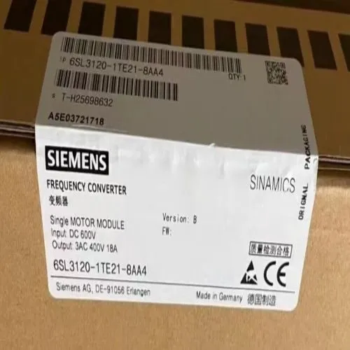 Частотный преобразователь 6SL3120-1TE21-8AA4 SIEMENS SINAMICS S120 INVERTER