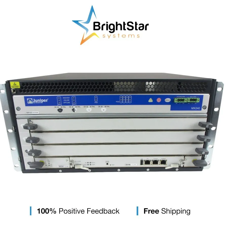 Маршрутизатор Juniper MX240BASE-AC MX240 Chassis with Dual AC power Fully 1YR — фото лота 1