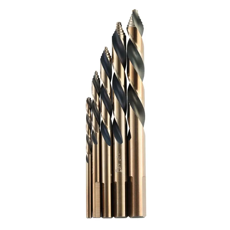 Режущий инструмент KnKut Left Hand Step Point Mechanics Length Drill Bit Set (5K — фото лота 2