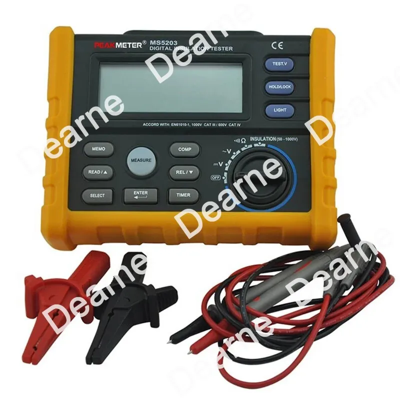 Тестер MS5203 Insulation Resistance Tester MS5205 Digital Megohmmeter 2500V 5000