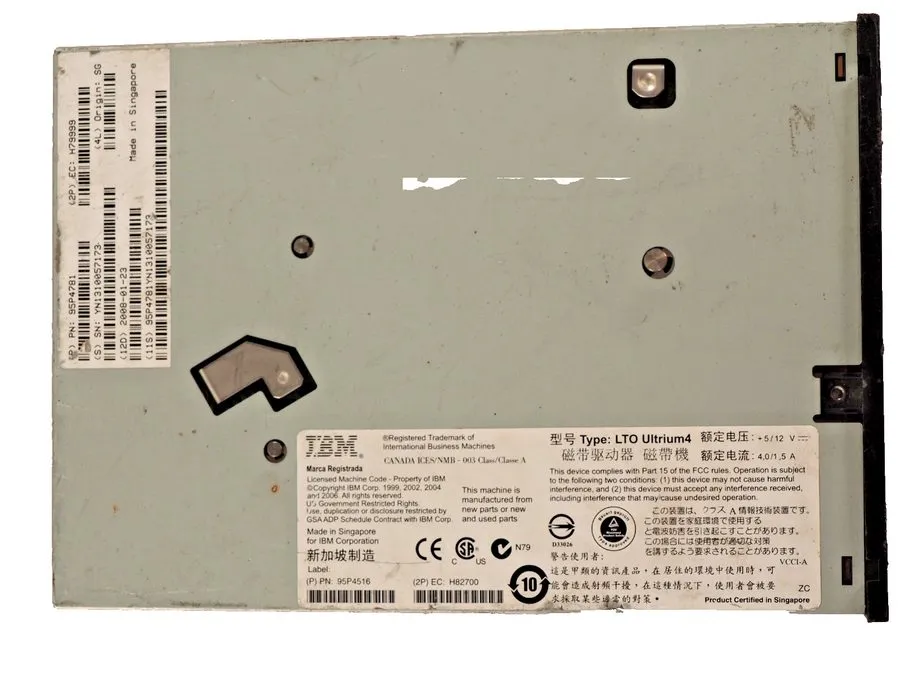 Ленточный привод 95P5819 IBM 800/1600GB LTO ULTRIUM-4 SAS INTERNAL TAPE DRIVE FR