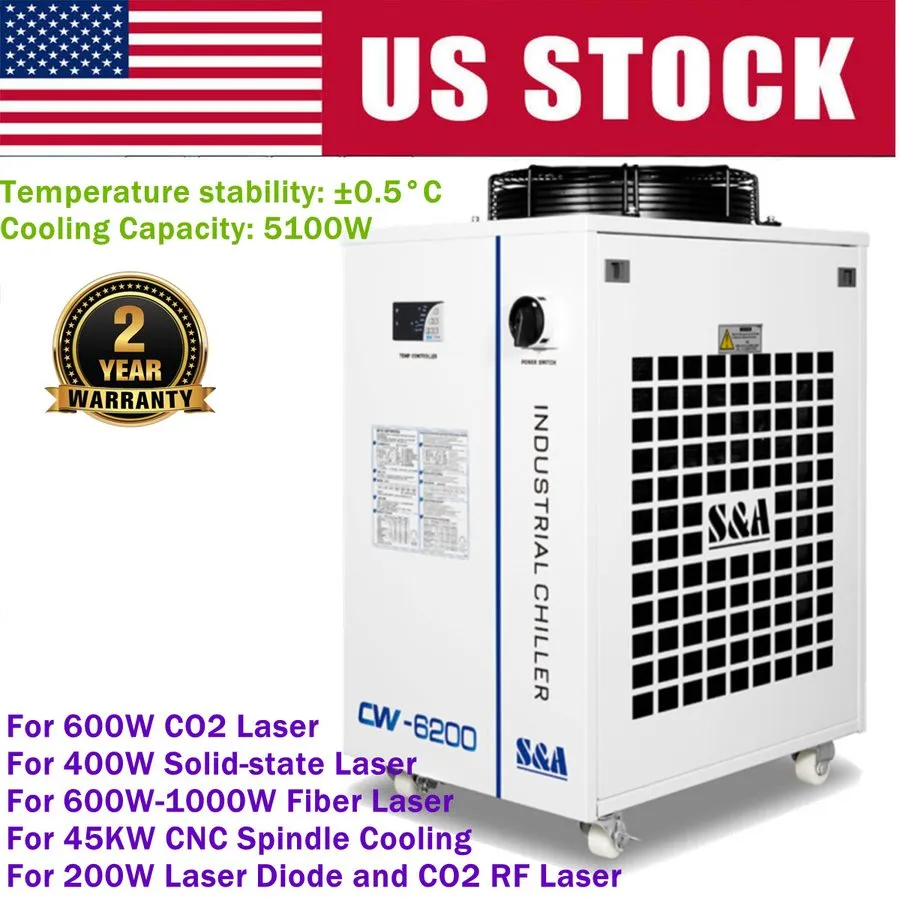 Чиллер Pump Flow 75L/min Industrial Water Chiller 220V 60Hz CW-6200BN Local Pick