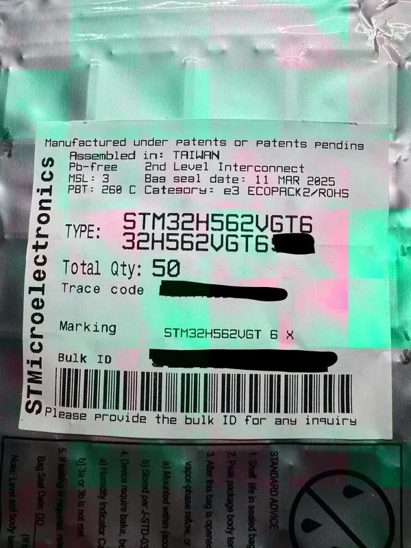 Микросхема STMicroelectronics STM32H562VGT6 Cortex-M33 MCU IC — фото лота 1