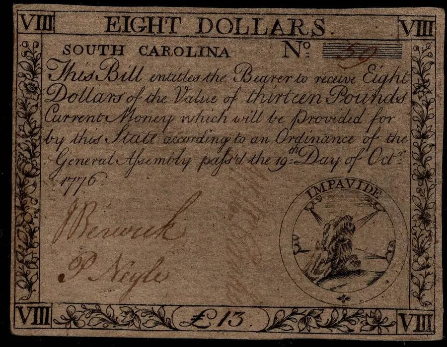 Лабораторный прибор SC-133 Skull & Crossbones PCGS AU50 $8 (£13) 1776 South Caro — фото лота 2
