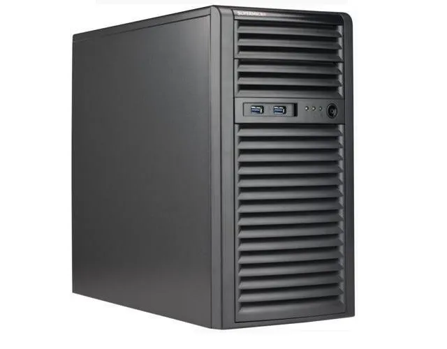 Корпус сервера Supermicro CSE-731I-404B Case Mini-tower chassis 2x5.25 4x3.5 400 — фото лота 1