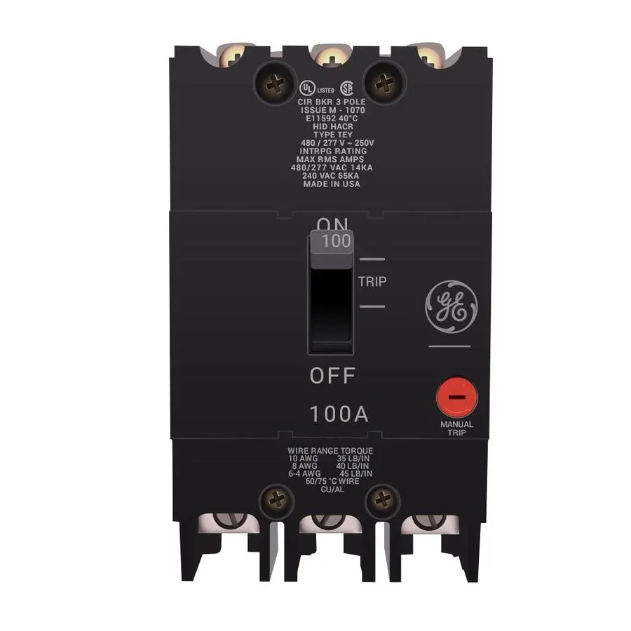 Автоматический выключатель GE General Electric 100A Circuit Breaker, 3-Pole, 480