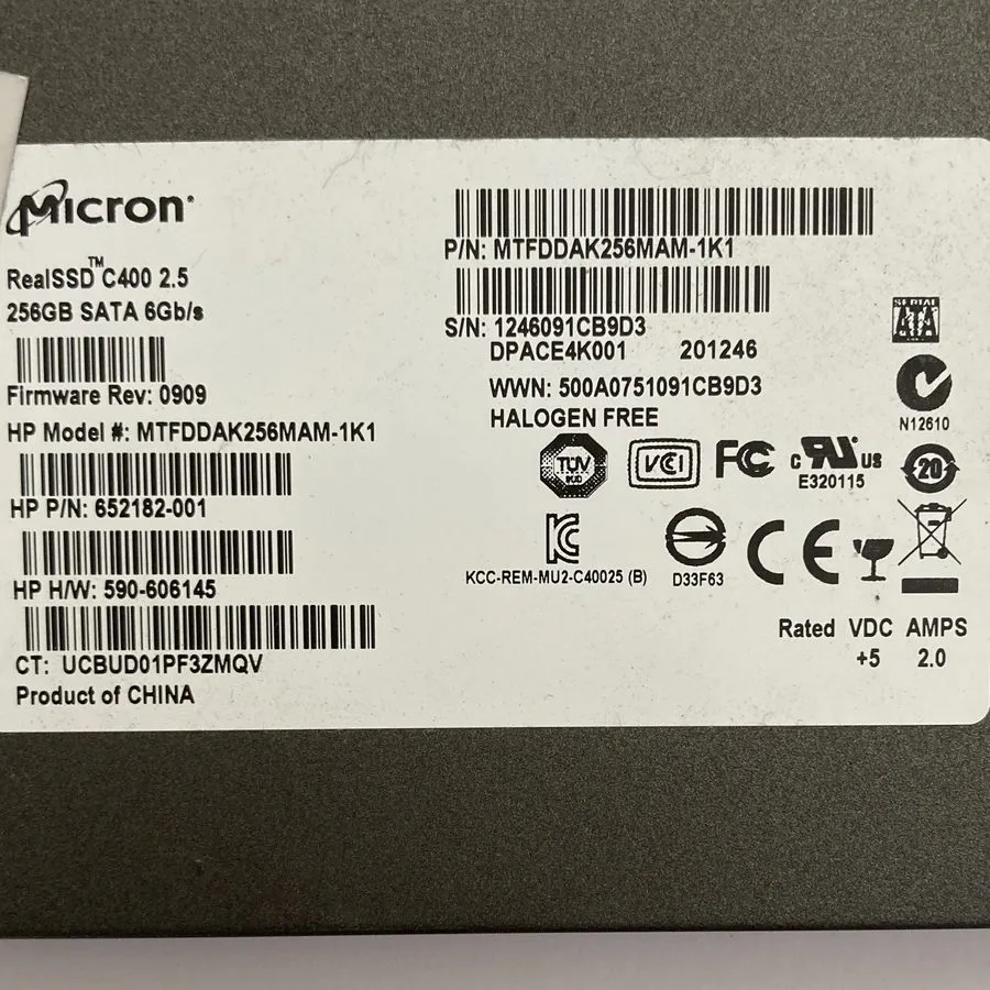 SSD-накопитель Micron MTFDDAK256MAM-1K1 256GB 6Gb/s SATA 7mm 2.5" Solid State SS