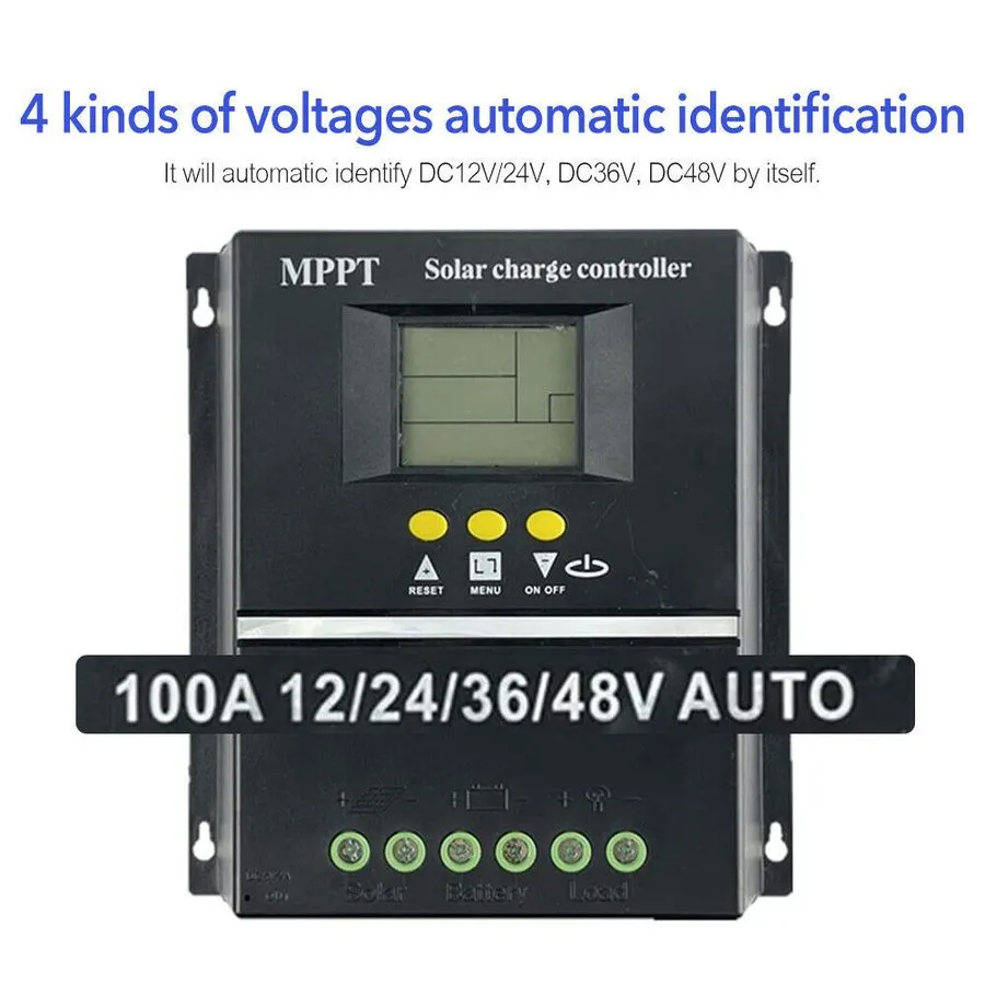 Аккумулятор 5200W MPPT Solar Charge Controller 100A/12V 24V 36V 48V Battery PV R — фото лота 2