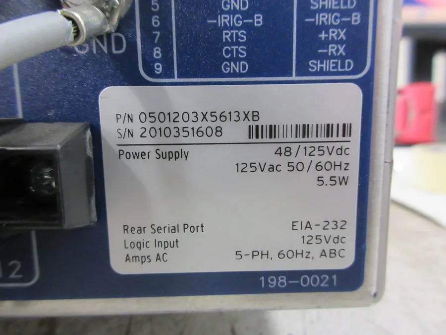 Реле защиты SEL SEL-501-2 Dual Over Current Relay 0501203X5613XB 48/125VDC 125VA