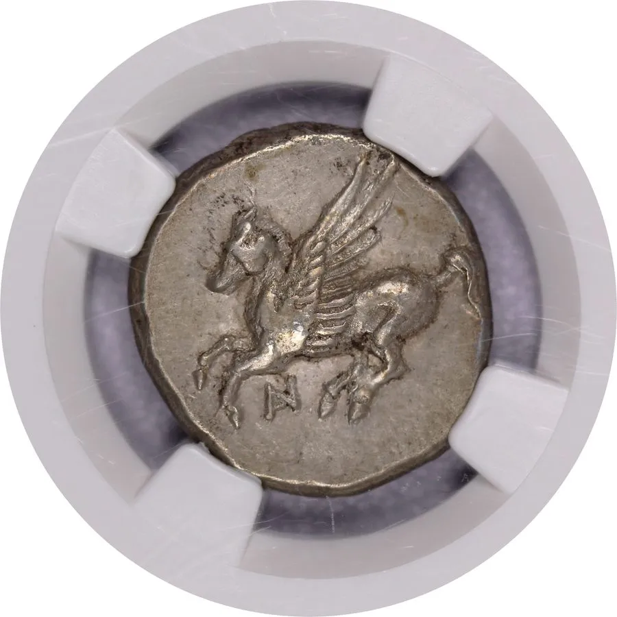 Лабораторный прибор Acarnania, Leucas AR Stater (4th-3rd Cent. BC) NGC VF! Rare  — фото лота 2