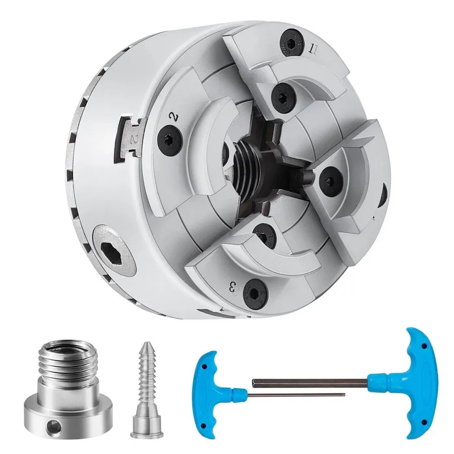 Режущий инструмент VEVOR KP2-3/4 Lathe Chuck 4-Jaw 2.75" Diameter Self-centering